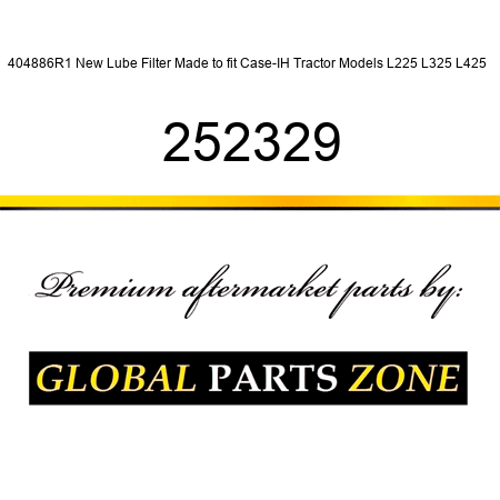 404886R1 New Lube Filter Made to fit Case-IH Tractor Models L225 L325 L425 + 252329