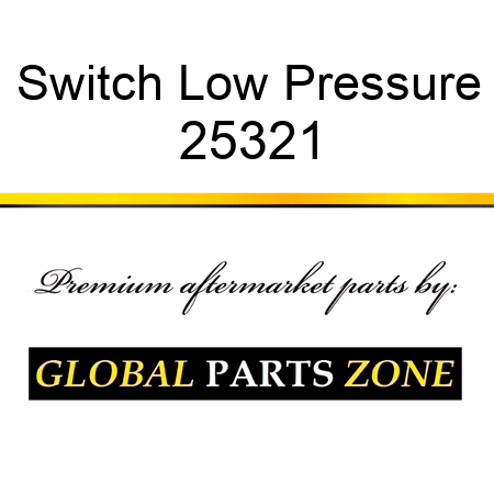 Switch Low Pressure 25321