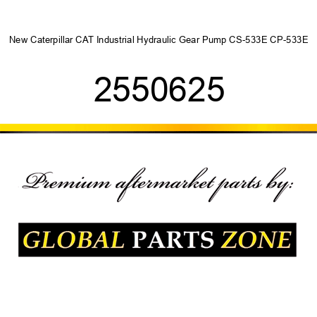 New Caterpillar CAT Industrial Hydraulic Gear Pump CS-533E CP-533E 2550625