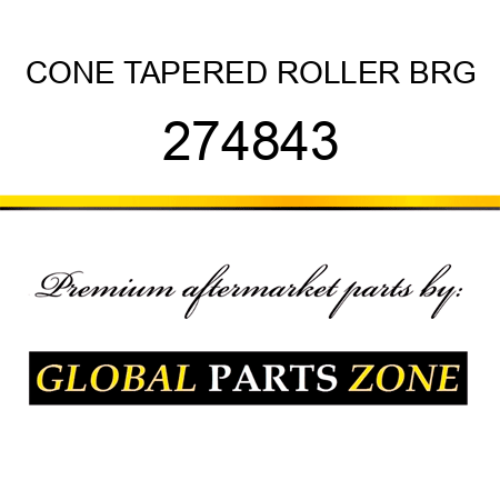 CONE TAPERED ROLLER BRG 274843