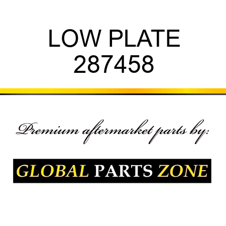 LOW PLATE 287458