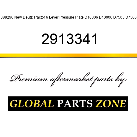 2388296 New Deutz Tractor 6 Lever Pressure Plate D10006 D13006 D7505 D7506 + 2913341