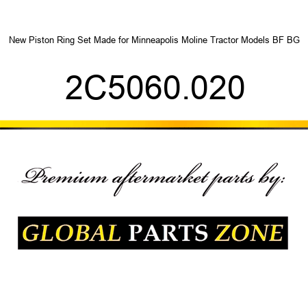 New Piston Ring Set Made for Minneapolis Moline Tractor Models BF BG 2C5060.020