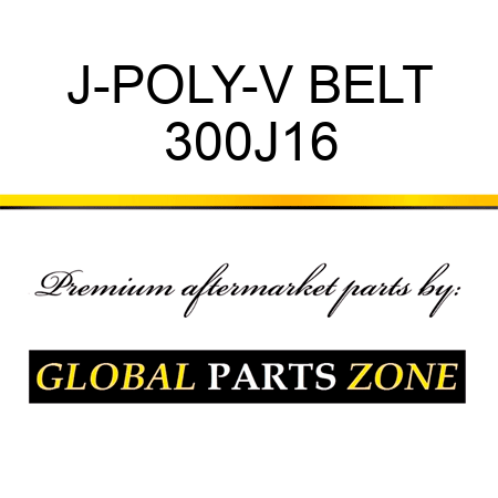 J-POLY-V BELT 300J16