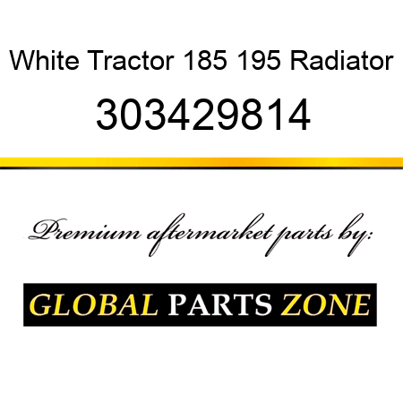 White Tractor 185 195 Radiator 303429814