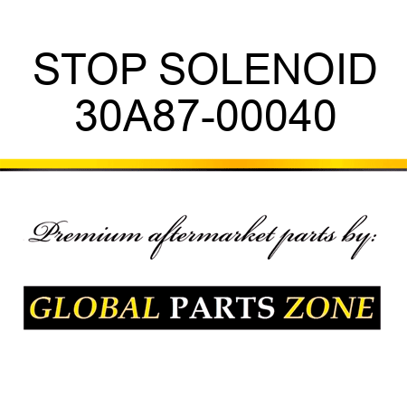 STOP SOLENOID 30A87-00040