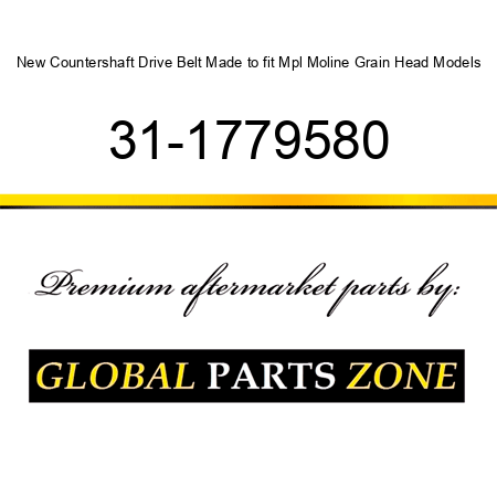 New Countershaft Drive Belt Made to fit Mpl Moline Grain Head Models 31-1779580