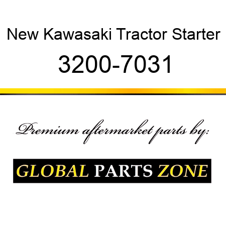 New Kawasaki Tractor Starter 3200-7031