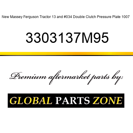 New Massey Ferguson Tractor 13" Double Clutch Pressure Plate 1007 + 3303137M95
