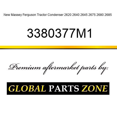 New Massey Ferguson Tractor Condenser 2620 2640 2645 2675 2680 2685 + 3380377M1