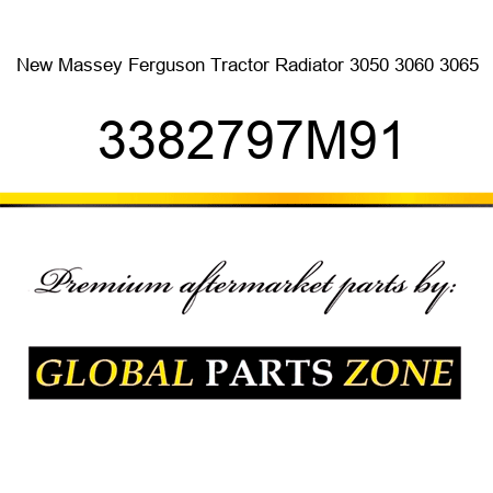 New Massey Ferguson Tractor Radiator 3050 3060 3065 3382797M91