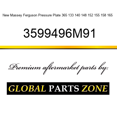 New Massey Ferguson Pressure Plate 365 133 140 148 152 155 158 165 + 3599496M91