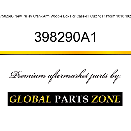 87502685 New Pulley Crank Arm Wobble Box For Case-IH Cutting Platform 1010 1020 398290A1