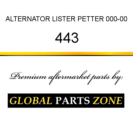 ALTERNATOR LISTER PETTER 000-00 443