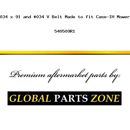 540609R1 New 7/8" x 91" V Belt Made to fit Case-IH Mower Conditioner Model 990 540509R1