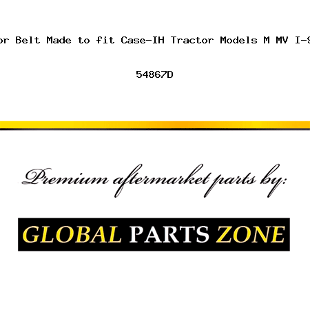 New Generator Belt Made to fit Case-IH Tractor Models M MV I-9 O-6 OS-6 + 54867D