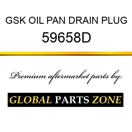 GSK OIL PAN DRAIN PLUG 59658D