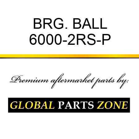 BRG. BALL 6000-2RS-P