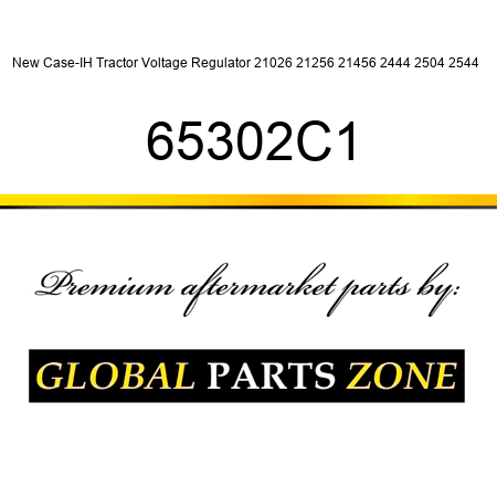 New Case-IH Tractor Voltage Regulator 21026 21256 21456 2444 2504 2544 + 65302C1