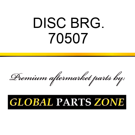 DISC BRG. 70507