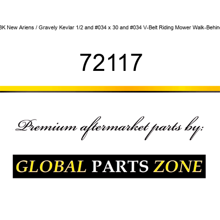 A28K New Ariens / Gravely Kevlar 1/2" x 30" V-Belt Riding Mower Walk-Behind ++ 72117