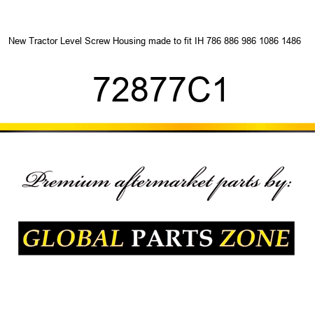 New Tractor Level Screw Housing made to fit IH 786 886 986 1086 1486 + 72877C1