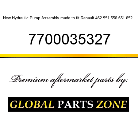 New Hydraulic Pump Assembly made to fit Renault 462 551 556 651 652 + 7700035327