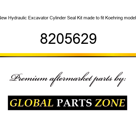 New Hydraulic Excavator Cylinder Seal Kit made to fit Koehring models 8205629
