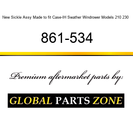 New Sickle Assy Made to fit Case-IH Swather Windrower Models 210 230 + 861-534