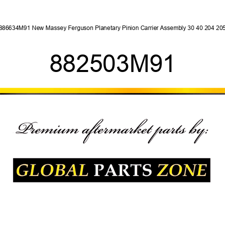 1886634M91 New Massey Ferguson Planetary Pinion Carrier Assembly 30 40 204 205 + 882503M91