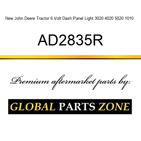 New John Deere Tractor 6 Volt Dash Panel Light 3020 4020 5020 1010 + AD2835R
