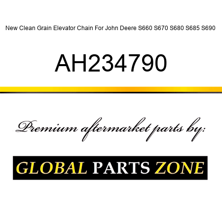 New Clean Grain Elevator Chain For John Deere S660 S670 S680 S685 S690+ AH234790