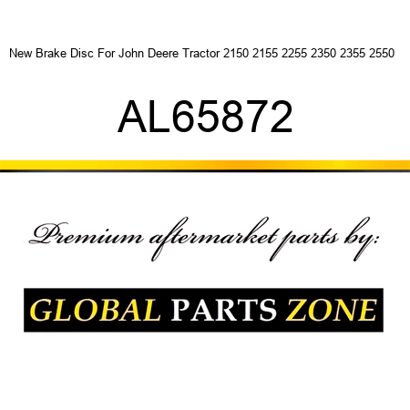 New Brake Disc For John Deere Tractor 2150 2155 2255 2350 2355 2550 + AL65872