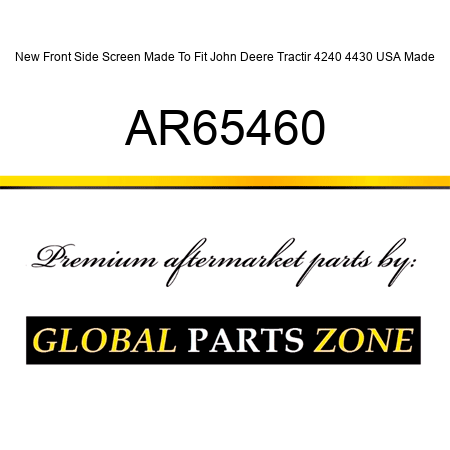 New Front Side Screen Made To Fit John Deere Tractir 4240 4430 USA Made AR65460