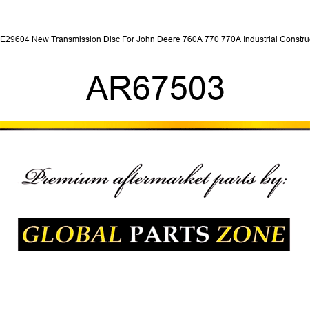 RE29604 New Transmission Disc For John Deere 760A 770 770A Industrial Construc. AR67503