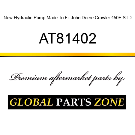 New Hydraulic Pump Made To Fit John Deere Crawler 450E STD AT81402