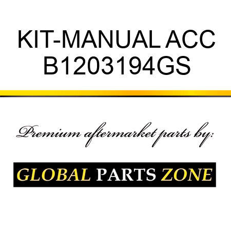 KIT-MANUAL ACC B1203194GS