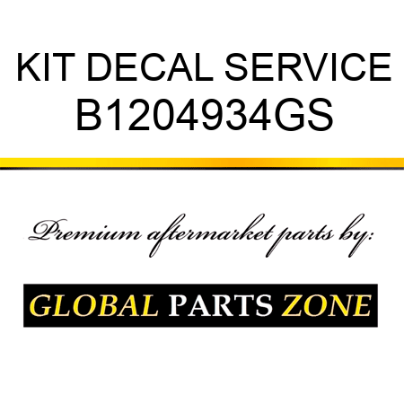 KIT DECAL SERVICE B1204934GS