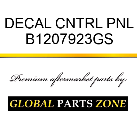 DECAL CNTRL PNL B1207923GS