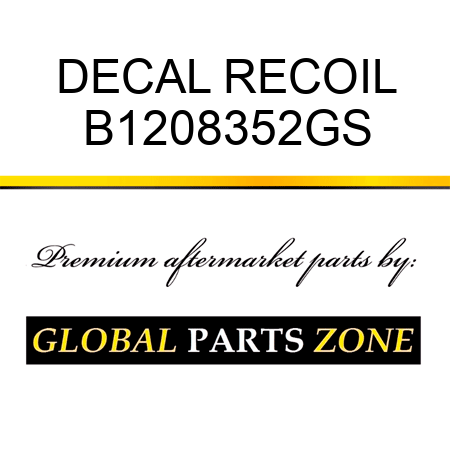 DECAL RECOIL B1208352GS