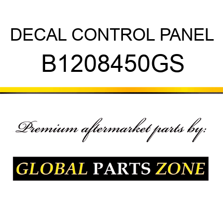 DECAL CONTROL PANEL B1208450GS