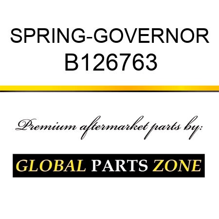 SPRING-GOVERNOR B126763