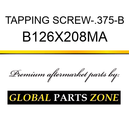 TAPPING SCREW-.375-B B126X208MA