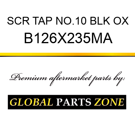 SCR TAP NO.10 BLK OX B126X235MA
