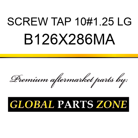 SCREW TAP 10#1.25 LG B126X286MA
