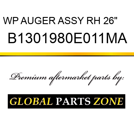 WP AUGER ASSY RH 26