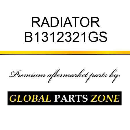 RADIATOR B1312321GS