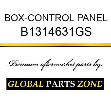 BOX-CONTROL PANEL B1314631GS