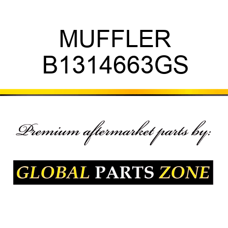 MUFFLER B1314663GS