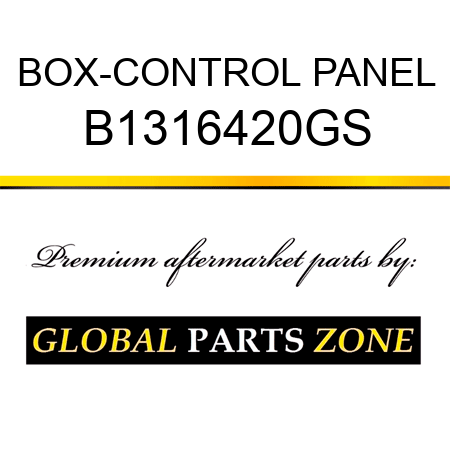 BOX-CONTROL PANEL B1316420GS